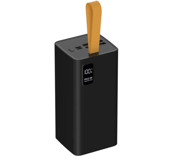 Внешний аккумулятор PERO PB10 60000 mAh, Li-Pol, output USB-C + 4 USB-A, черный PB10BL