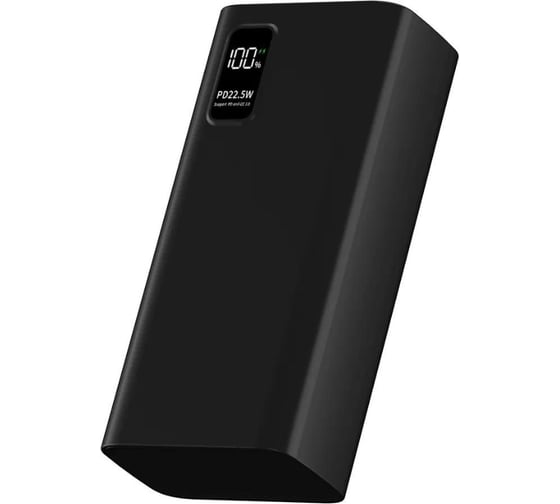 Внешний аккумулятор PERO PB07 30000 mAh, Li-Pol, output USB-C + 4 USB-A, черный PB07BL