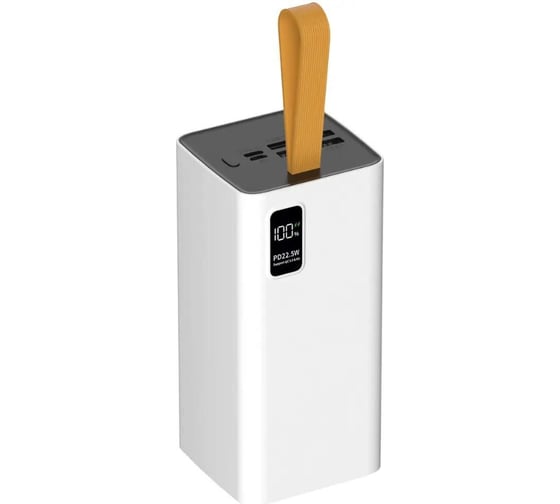 Внешний аккумулятор PERO PB10 60000 mAh, Li-Pol, output USB-C + 4 USB-A, белый PB10WH