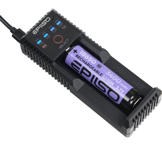 Зарядное устройство Epilso (1х 10340, 14500, 16340, 18650, 26650, A, AA, AAA, C; PowerBank) EPC-U10