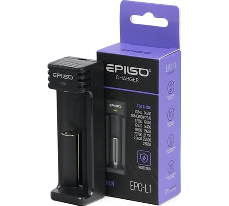 Зарядное устройство Epilso (1х 10340, 14500, 16340, 18650, 26650) EPC-L1