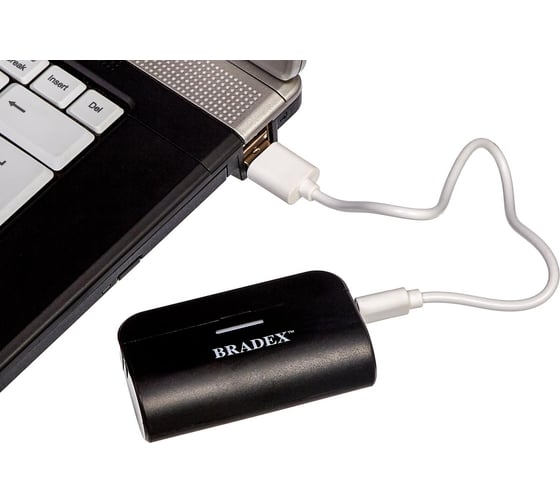 Ультрапортативный аккумулятор BRADEX с Lightning разъемом, 3000 mAh, черный SU 0060