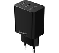 Сетевое зарядное устройство PERO TC02 2USB 2.1A черный ТС02BL2A