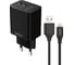 Сетевое зарядное устройство PERO TC02 2USB 2.1A c кабелем Lightning в комплекте, черный ТС02BL2AL 1