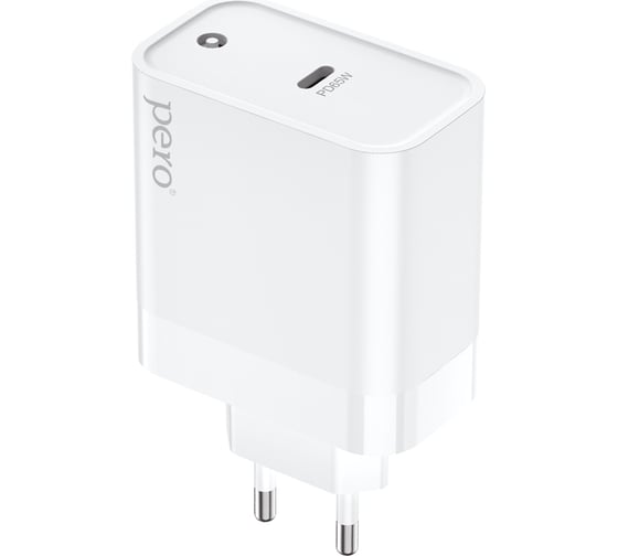 Сетевое зарядное устройство PERO TC16 GaN, USB-C PD, 65W белый ТС16W
