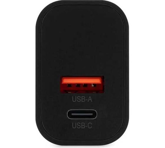Сетевое зарядное устройство BURO BUWD1 18W 3A (PD+QC) USB-C/USB-A универсальное черный (BUWD18P110BK) 1655925