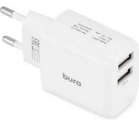 Сетевое зарядное устройство BURO BUWH1 15.5W 3.1A 2xUSB универсальное белый (BUWH15S200WH) 1920210