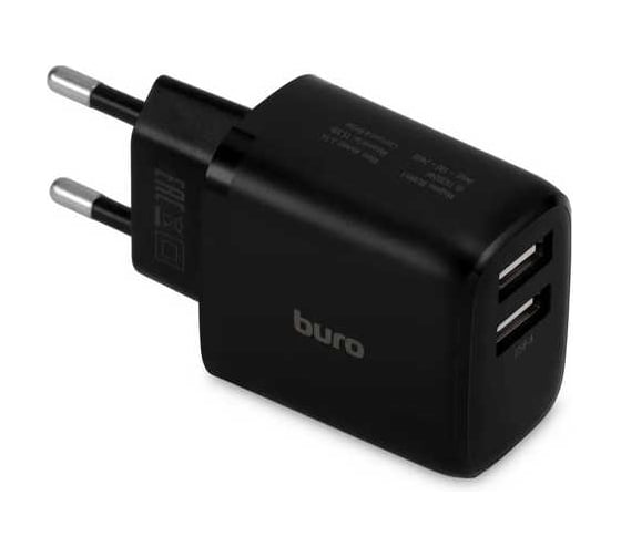 Сетевое зарядное устройство BURO BUWH1 15.5W 3.1A 2xUSB универсальное черный (BUWH15S200BK) 1920249 1