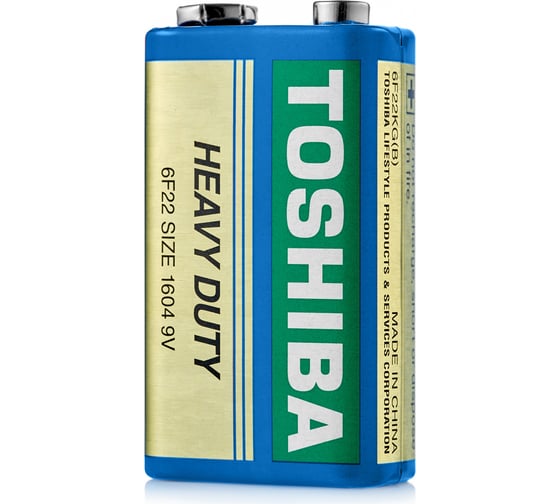 Элемент питания Toshiba солевой 6F22 1/shrink 540 1