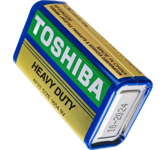 Элемент питания Toshiba солевой 6F22 1/shrink 540