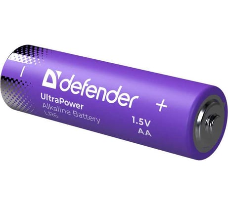 Батарейка алкалиновая DEFENDER LR6-4BL АА, блистер, 4 шт., UltraPower 56035