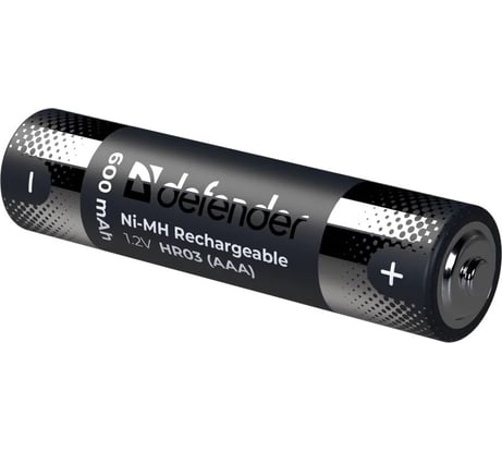 Аккумуляторная батарея DEFENDER HR03-2BL 600 mAh ААА, Ni-MH, блистер, 2 шт 56501