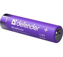 Батарейка алкалиновая DEFENDER LR03-4BL ААА, блистер, 4 шт, UltraPower 56025