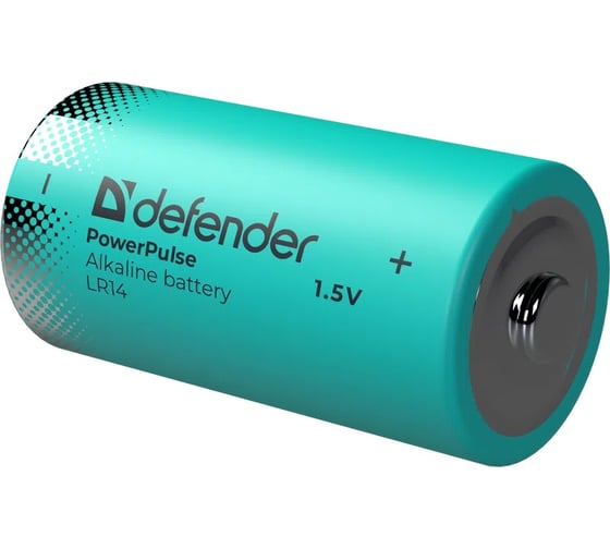 Батарейка алкалиновая DEFENDER LR14-2BL С, блистер, 2 шт, PowerPulse 56214
