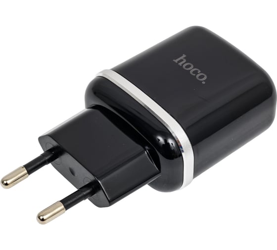 Сетевое зарядное устройство Hoco N4, 2хUSB-А, 2.4А + кабель AM-Type-C, 1 м, черный 23753-N4TBK