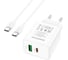 Сетевое зарядное устройство Borofone BA67A, PD+QC3.0, 1хUSB-C/1хUSB-А, 3А + кабель Type-C-Type-C 1 м, белый 23752-BA67AttW 2