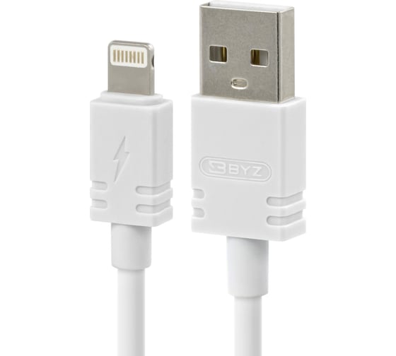 Сетевое зарядное устройство BYZ B35, 2хUSB-А, 2.1А + кабель AM-Lightning, 1 м, белый 23750-B35IW