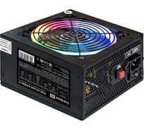 Блок питания ExeGate 600W EVO600-LT ATX, APFC, КПД 80 80 PLUS, 12cm RGB fan, 24pin, 2x4+4 pin, 2xPCI-E, 3xSATA, 3xIDE, black 289070