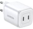 Зарядное устройство CD294 (15327) Nexode Mini 45W USB-C+USB-C PD GaN Fast Charger EU. Цвет: белый Ugreen 15327_ 10