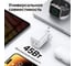 Зарядное устройство CD294 (15327) Nexode Mini 45W USB-C+USB-C PD GaN Fast Charger EU. Цвет: белый Ugreen 15327_ 15
