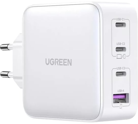 Сетевое зарядное устройство Ugreen CD226 Nexode 100W USB_A+3 SB-C GaN Tech Fast Charger EU. цвет белый 15337_