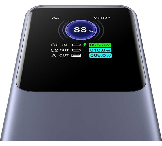 Внешний аккумулятор Ugreen PB722 25000mAh 200W Fast Charging Power Bank цвет серый 35525B