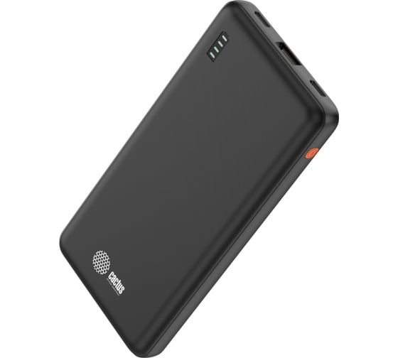 Мобильный аккумулятор CACTUS CS-PBFSAA-10000 10000mAh, 4.5A, USB-A/2xUSB-C, черный 2032363