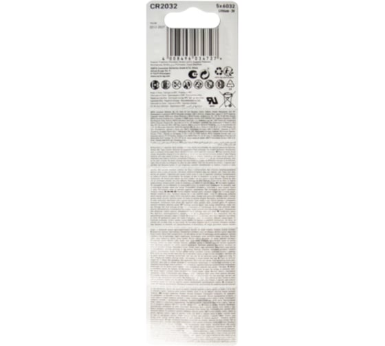 Батарейка Varta ENERGY CR2032 BL5 Lithium 3V (6032), 5 штук в упаковке 06032229405