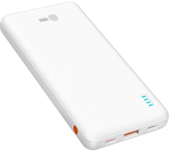 Мобильный аккумулятор CACTUS CS-PBFSBA-10000 10000mAh, 4.5A,USB-A/2xUSB-C, белый 2032365