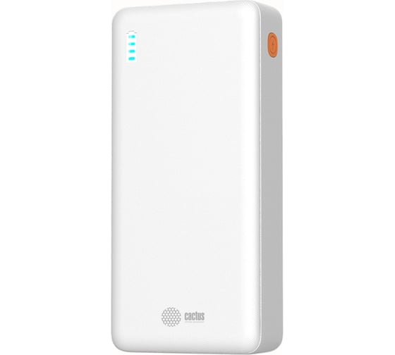 Мобильный аккумулятор CACTUS CS-PBFSEA-20000 20000mAh, 4.5A, USB-A/2xUSB-C, белый 2032370