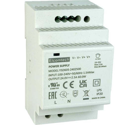 Блок питания ELCOMTECH на DIN рейку YSD30S-2401250 УТ-00027185