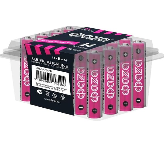 Элемент питания ФАZА алкалиновый AA/LR6 1.5В Super Alkaline PB-24 упаковка 24 шт. 5058194 1