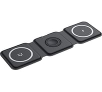Беспроводное зарядное устройство REXANT с MagSafe 3в1, Qi, 15Вт, черный 18-7088