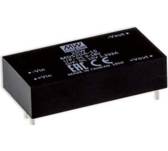 Медицинский DC-DC преобразователь Mean Well MDS20B-24 Т03609395