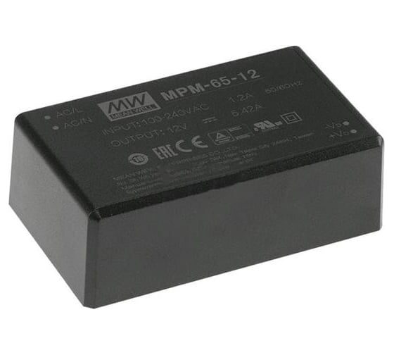 Медицинский источник питания Mean Well AC-DC MPM-65-24 Т03605480 1