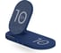 Беспроводная зарядка Interstep 10Вт Qi+10Вт Qi WCH-2CDUO ткань синий, 74820 3