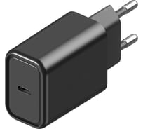 Сетевое зарядное устройство USB - TypeC Interstep, Power Delivery 18W, Черный, Матовый, 73877