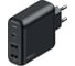 Быстрое зарядное устройство от сети Interstep PD60W USB-C + 2хUSB A 12W, черный, 74919 1