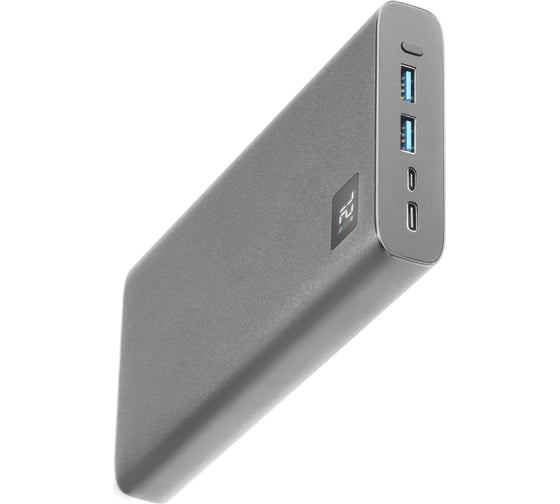 Внешний аккумулятор Interstep, PB2618PD 26800мАч microUSB/TypeC дисплей серый 73028