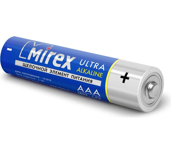 Батарея Mirex, щелочная LR03 / AAA 1,5V 2 шт shrink 23702-LR03-S2