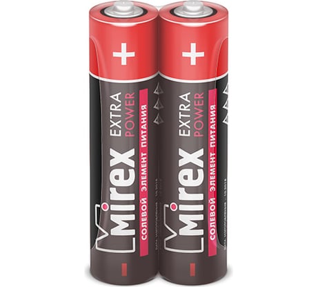 Батарея Mirex, солевая R03 / AAA 1,5V 2 шт shrink 23702-ER03-S2