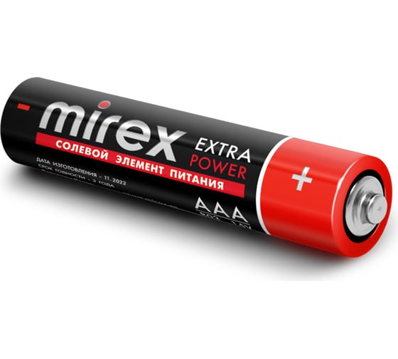 Батарея Mirex, солевая R03 / AAA 1,5V 2 шт shrink 23702-ER03-S2