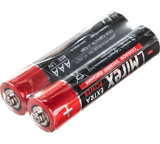 Батарея Mirex, солевая R03 / AAA 1,5V 2 шт shrink 23702-ER03-S2