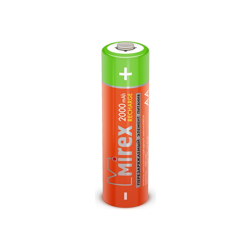 Mirex Аккумулятор Ni-MH HR6 / AA 2000mAh 1,2V 2 шт ecopack, 23702-HR6 ...