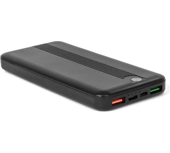 Портативное ЗУ BYZ Power Bank 10000 mAh, USB QC 3.0x2, черный, 23750-W12BK