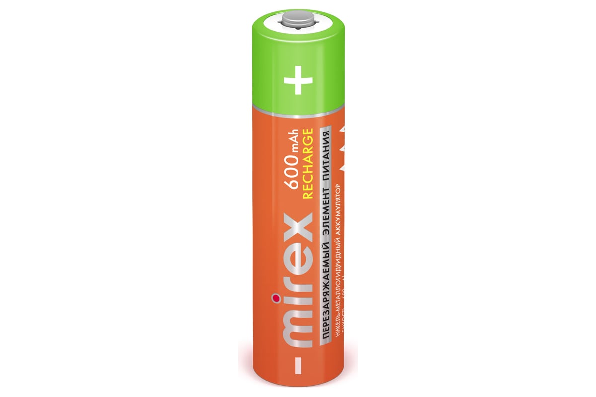 Аккумулятор Mirex, Ni-MH HR03 / AAA 600mAh 1,2V 2 шт ecopack  23702-HR03-06-E2 - выгодная цена, отзывы, характеристики, фото - купить в  Москве и РФ