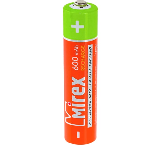 Аккумулятор Mirex, Ni-MH HR03 / AAA 600mAh 1,2V 4 шт ecopack 23702-HR03-06-E4