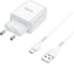 Сетевое ЗУ HOCO N2, 1хUSB-А, 2А + кабель AM-microBM 1 м, белый 23753-N2MW 1