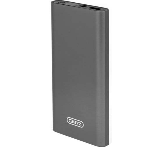 Портативное ЗУ BYZ, Power Bank W6 10000 mAh, металлик 23750-W6GN