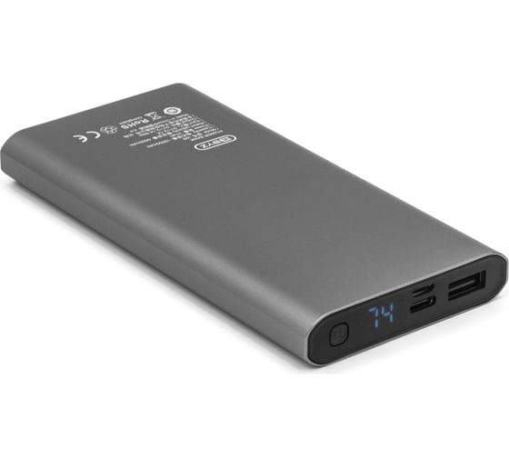 Портативное ЗУ BYZ, Power Bank W6 10000 mAh, металлик 23750-W6GN